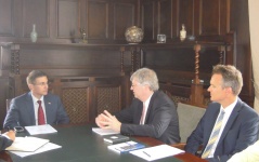 10 September 2013 National Assembly Speaker Dr Nebojsa Stefanovic in meeting with German Bundestag CDU/CSU coalition foreign policy advisor Hans-Joachim Falenski